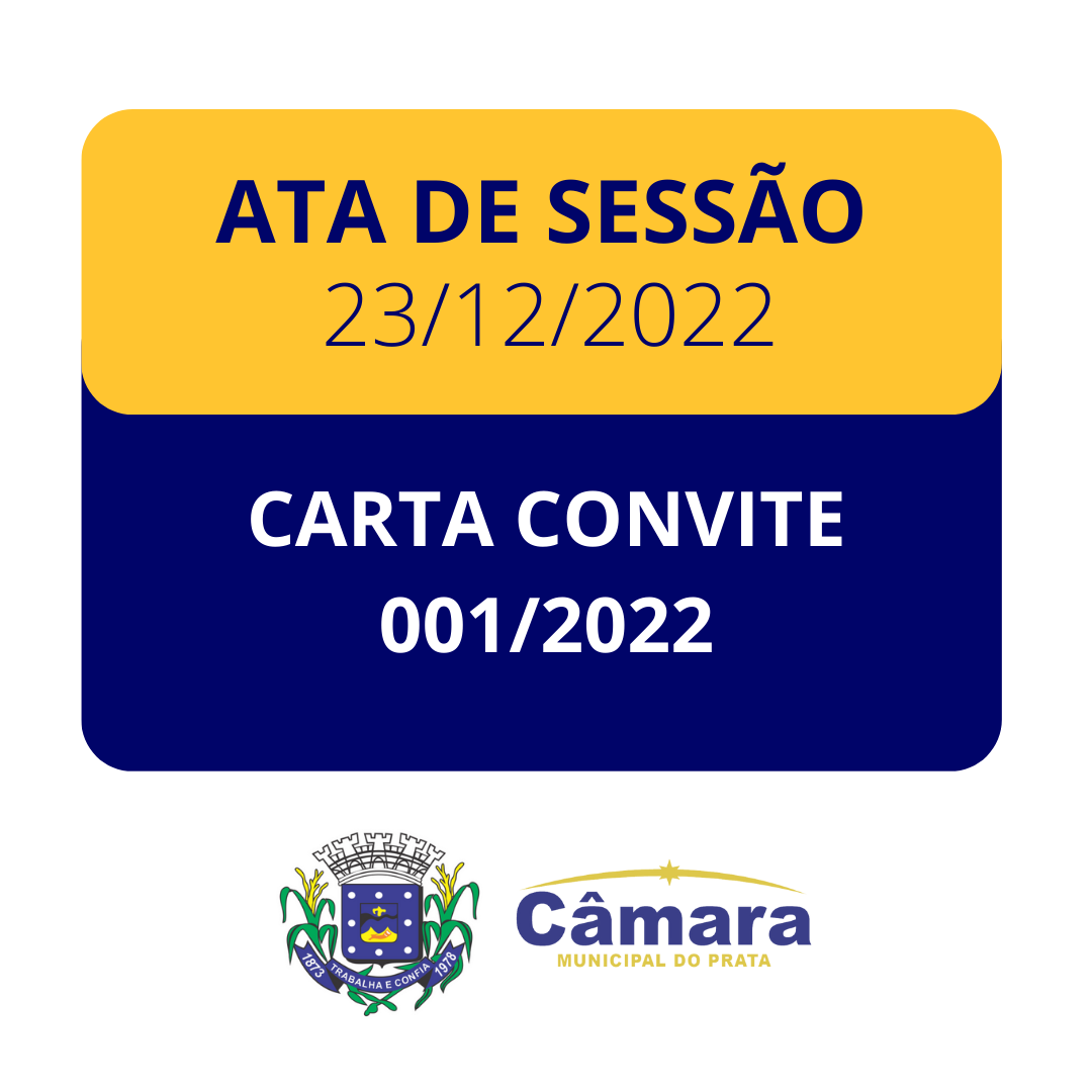 ATA SESSÃO 23/12/2022 - CARTA CONVITE 001/2022