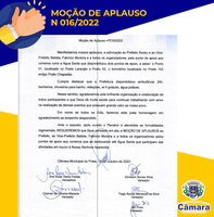 Câmara aprova moção de aplauso que parabeniza Prefeito Xexéu, vice-prefeito Batista e demais organizadores dos pontos de apoio aos romeiros rumo à Àgua Santa