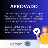 Câmara aprova moção em apoio ao Congresso 