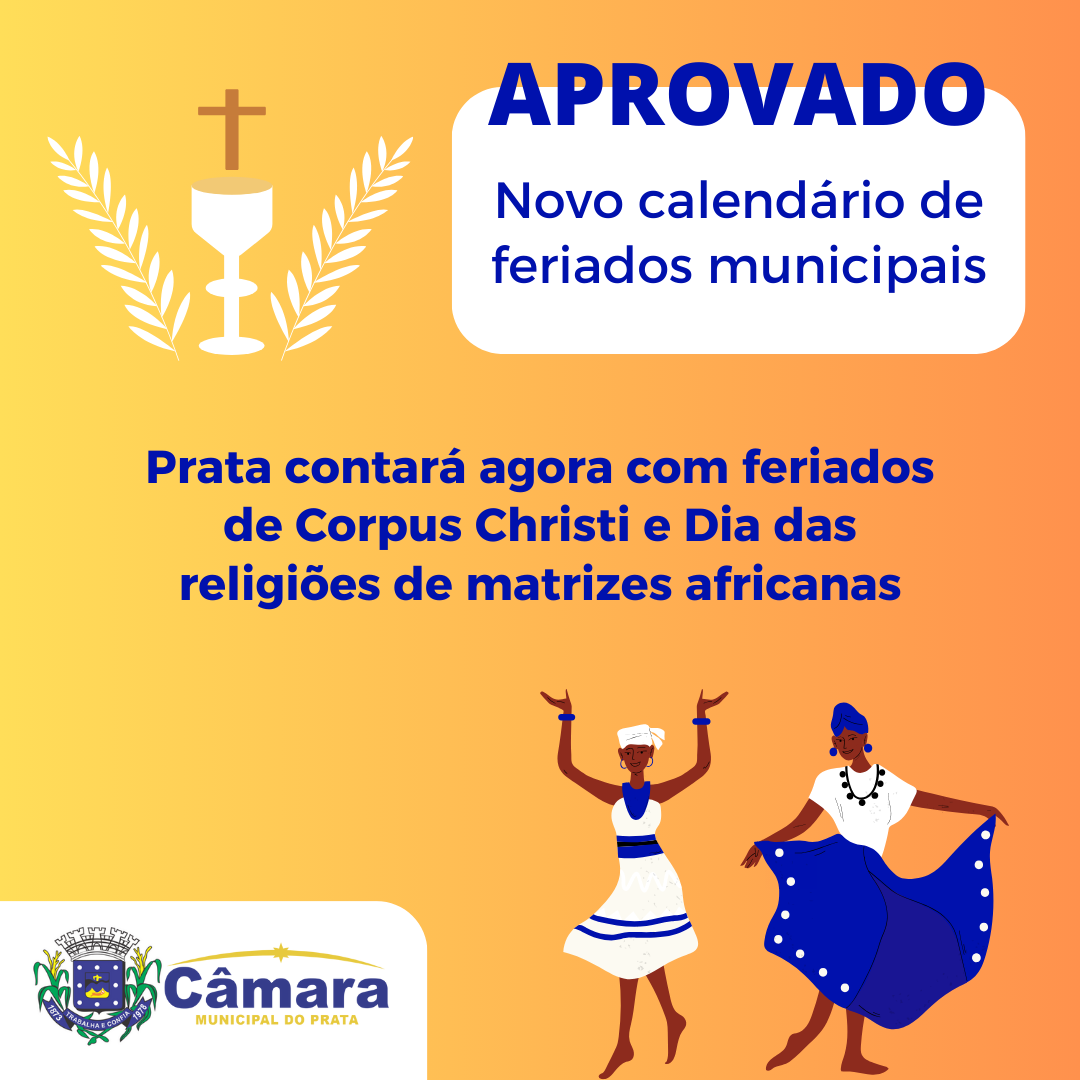 Câmara aprova novo calendário de feriados municipais