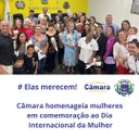 Câmara homenageia mulheres em comemoração ao Dia Internacional da Mulher