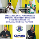 Câmara realiza primeira sessão ordinária do ano com homenagem e momento ecumênico com lideranças religiosas pratenses