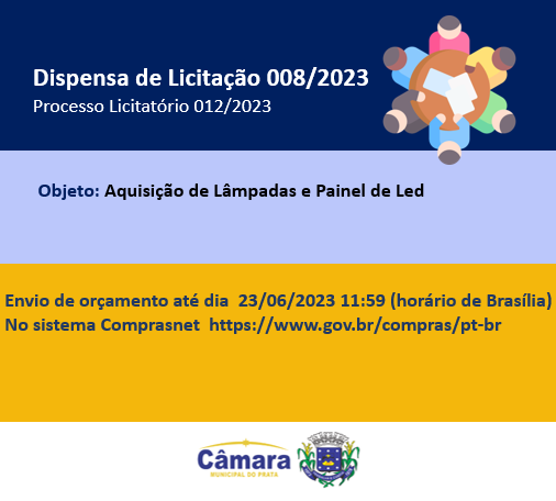 Dispensa Eletrônica para a Aquisição de Lâmpadas e Painel de Led