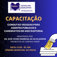 INSCRIÇÃO CAPACITAÇÃO - CONDUTAS VEDADAS PARA AGENTES PÚBLICOS E CANDIDATOS EM ANO ELEITORAL