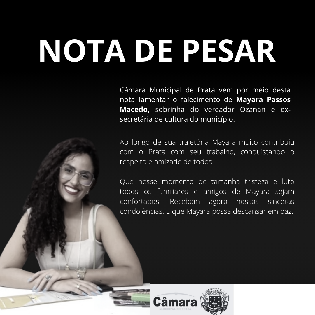 Nota de pesar - Mayara Passos Macedo