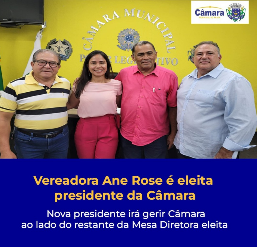 Vereadora Ane Rose é eleita nova presidente da Câmara