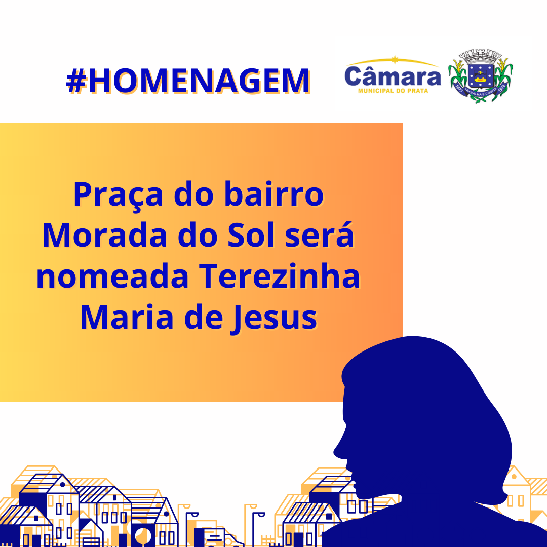 Vereadores aprovam projeto que nomeia praça no Bairro Morada do Sol como Terezinha Maria de Jesus